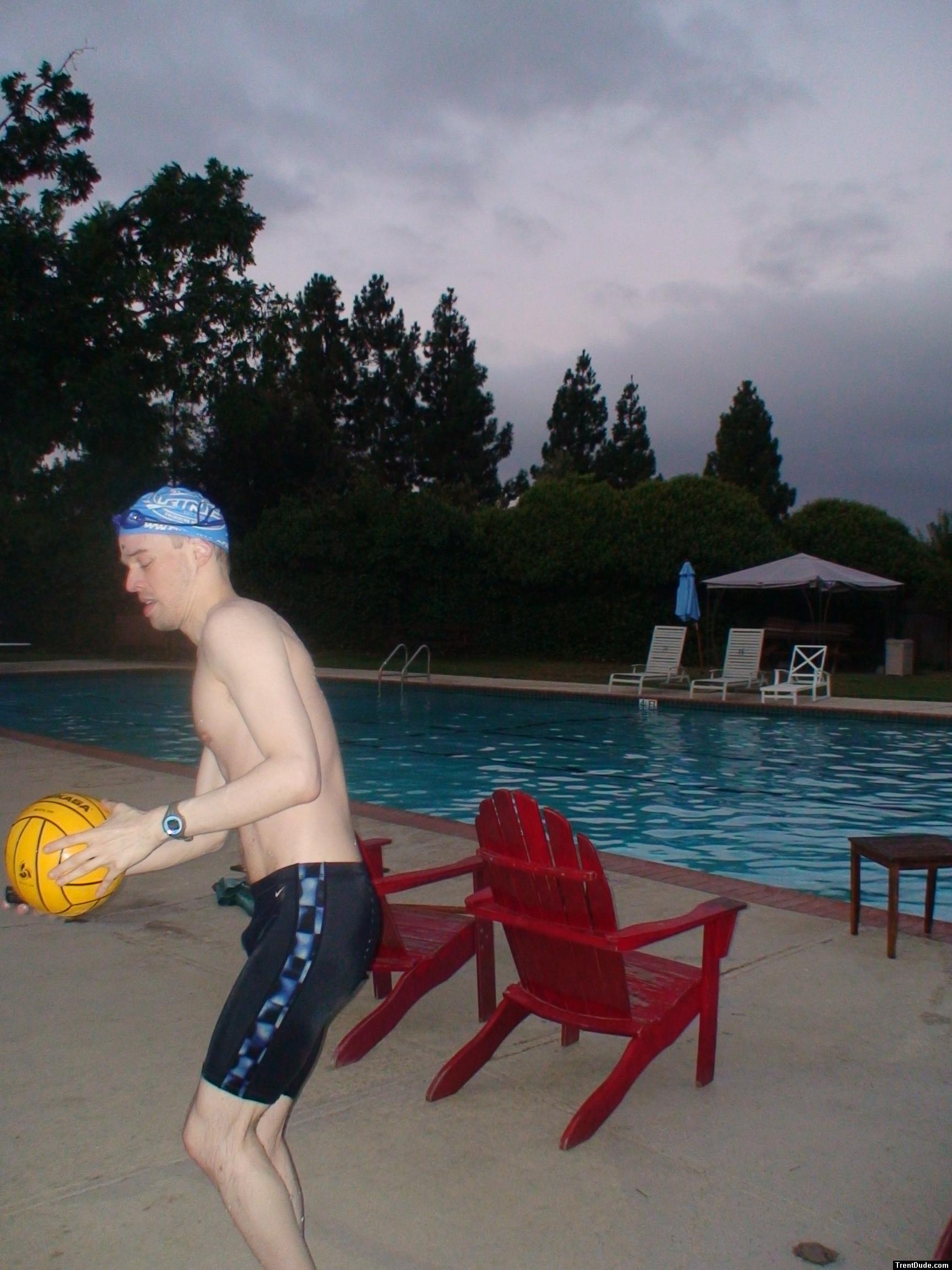 Black Nike Jammer and water polo ball (dude)