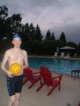 Black Nike Jammer and water polo ball