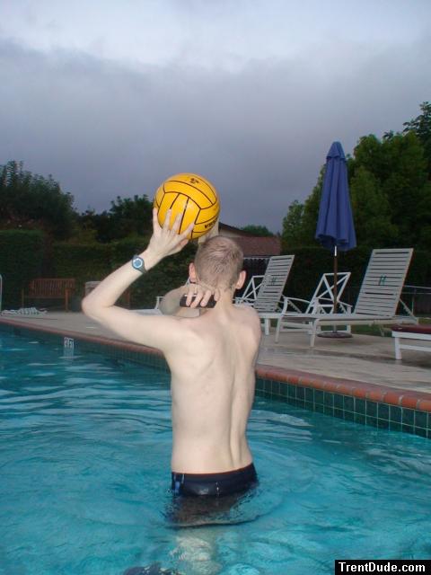 Black Nike Jammer and water polo ball (short hair)