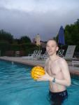 Black Nike Jammer and water polo ball
