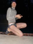 At the pool in an XTG swim suit