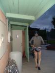 Now ready to bike ride in the speedo
