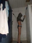 Pulling off rashguard in the shower