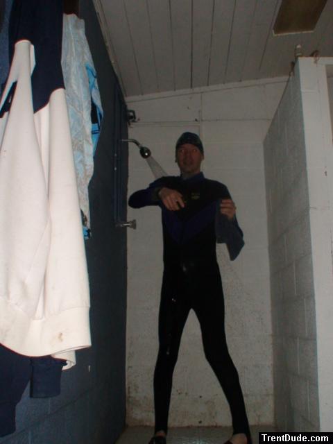 rinsing the jumpsuit