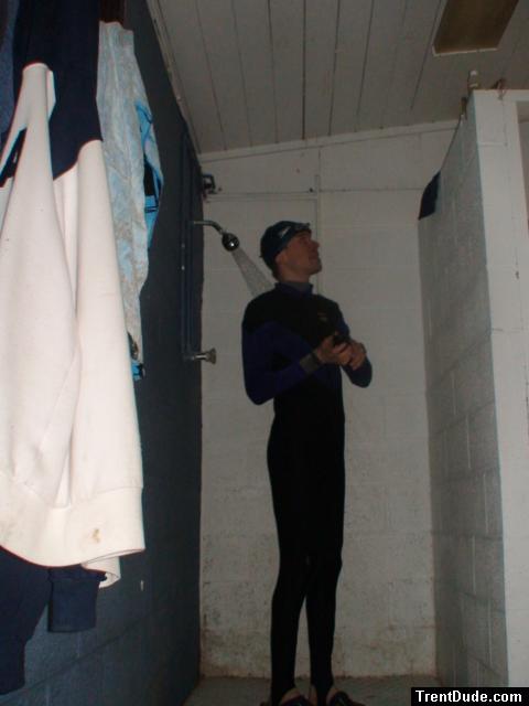 rinsing the jumpsuit