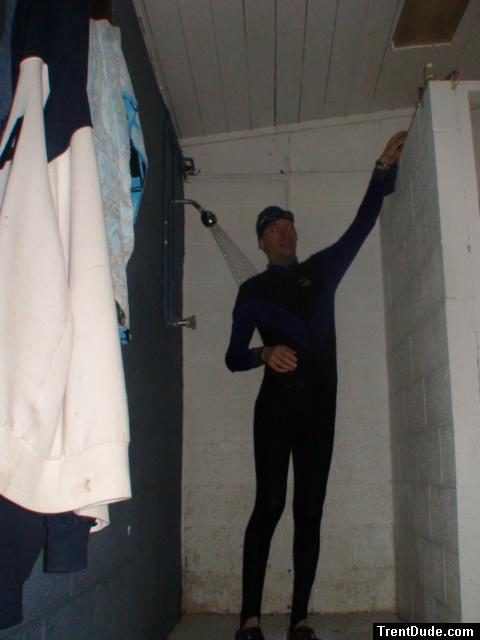 rinsing the jumpsuit