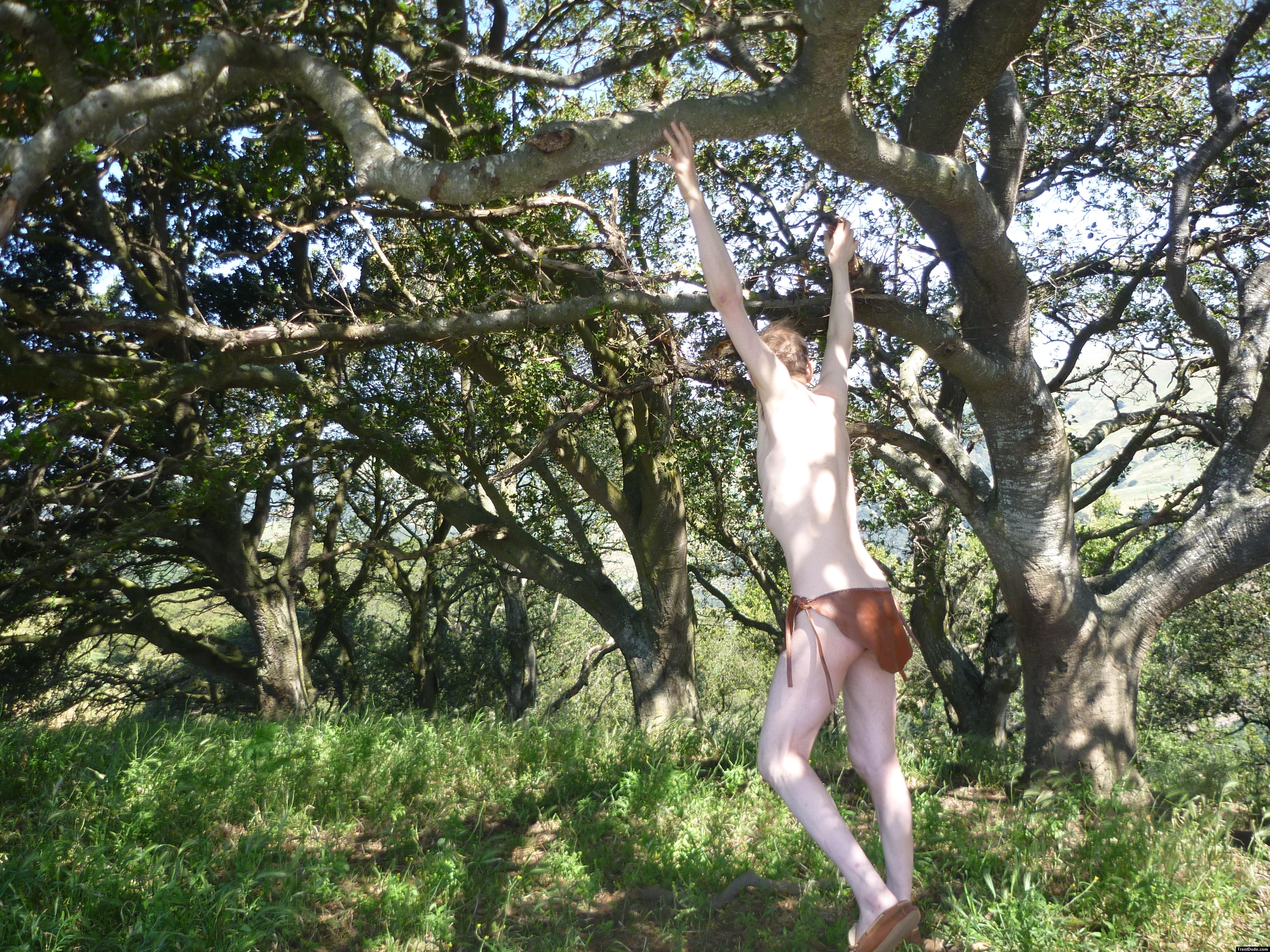 Trying to be tarzan in a loin cloth (rear)
