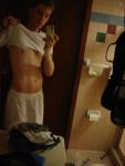 White Adidas ClimaCool Shorts - Shirtless