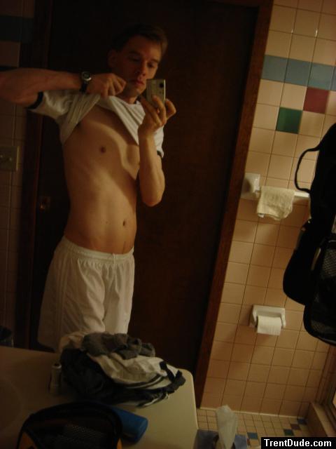 White Adidas ClimaCool Shorts - Shirtless