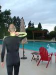This nylon wetsuit is very thin and feels like a body-sized Speedo