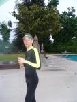The nylon suit is good for stopping UV rays without wearing a full wet suit