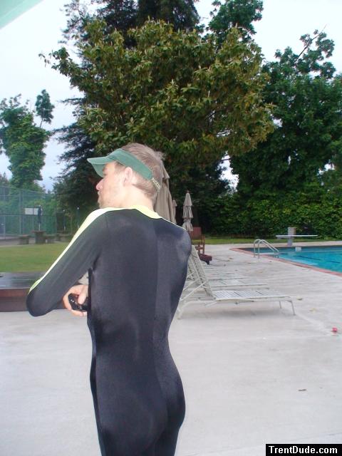 Rear side of skin suit