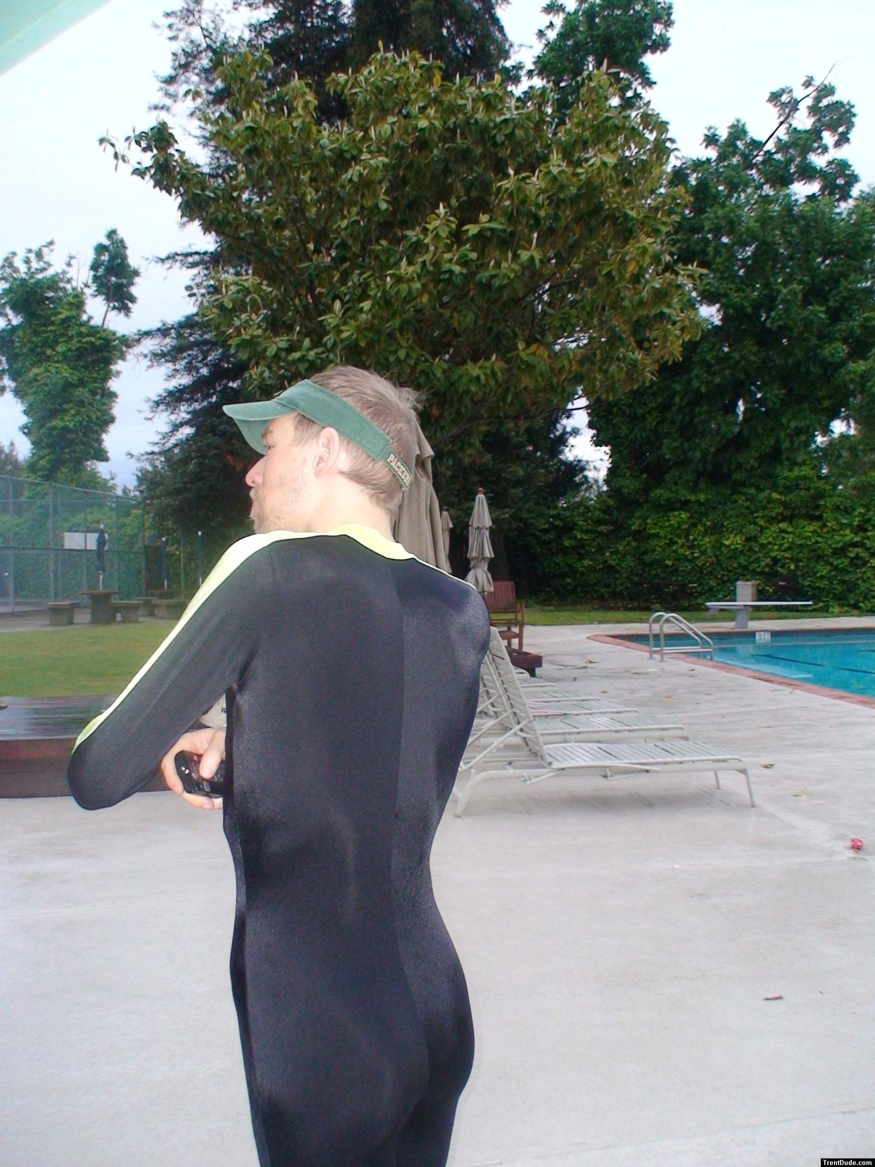 Rear side of skin suit