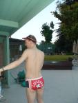Lifeguard print on the rear