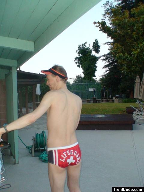 Lifeguard print on the rear