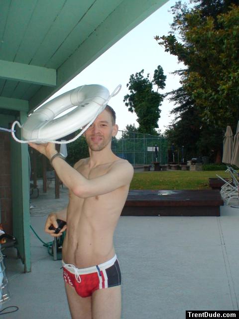 Lifeguard in a speedo