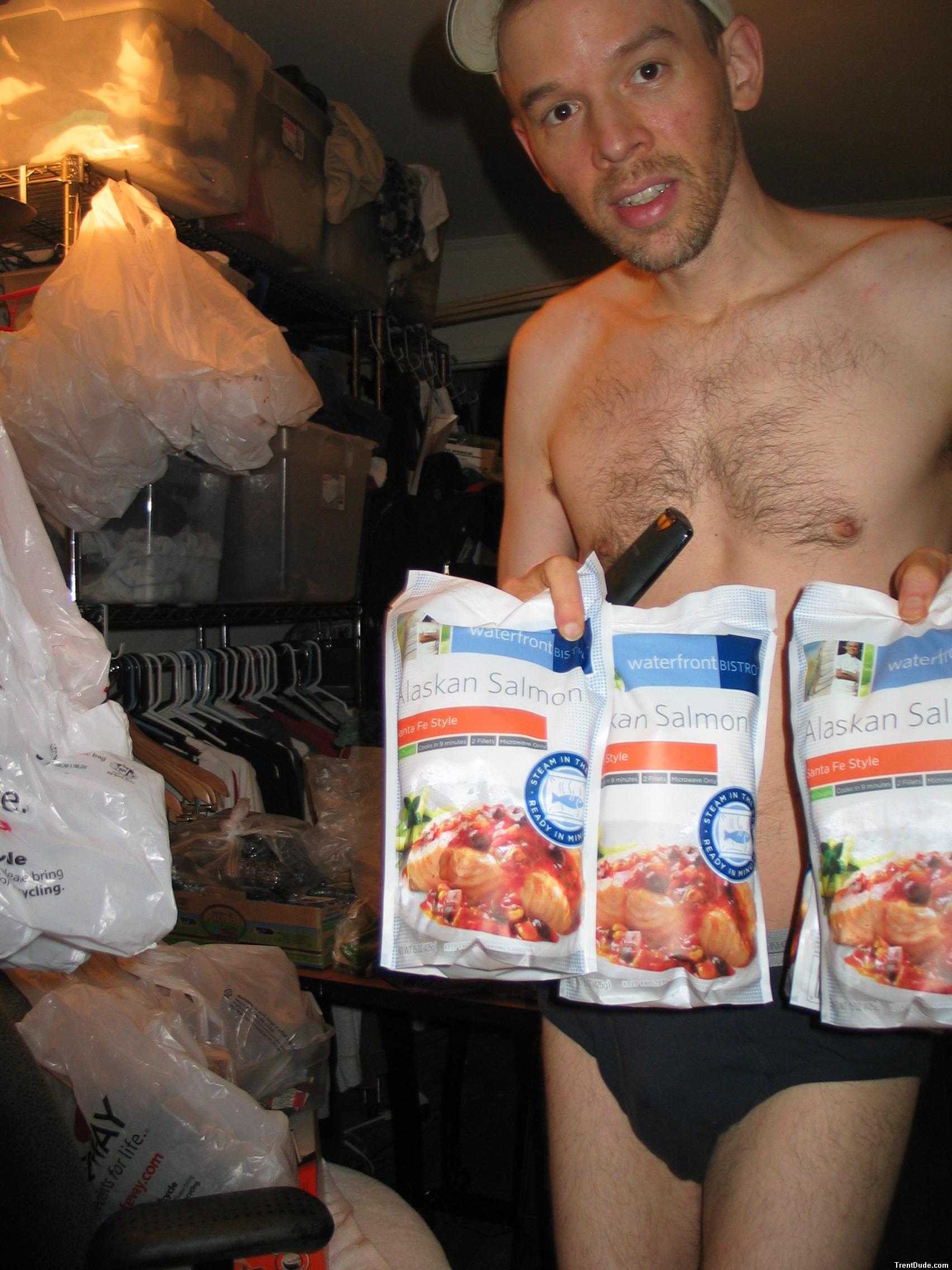 frozen Alaskan salmon