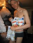frozen Alaskan salmon, in underwear