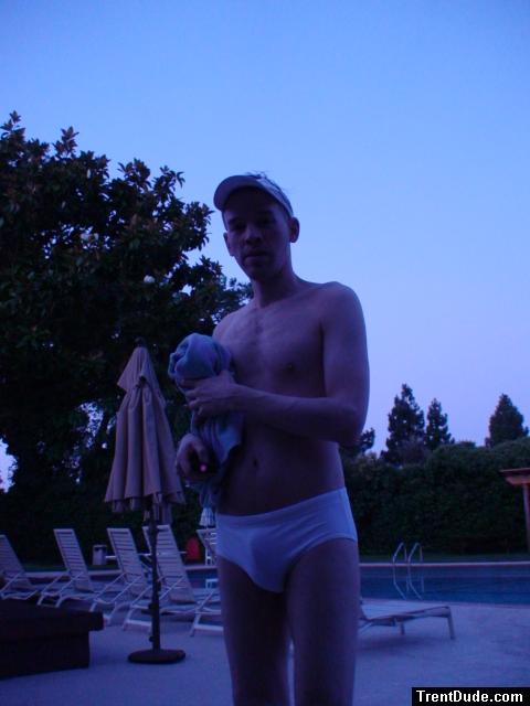White speedo in the morning