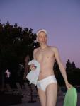 size large white speedo