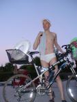 Speedo bike rider life guard - only in California