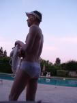 lifeguard in white Team USA speedo