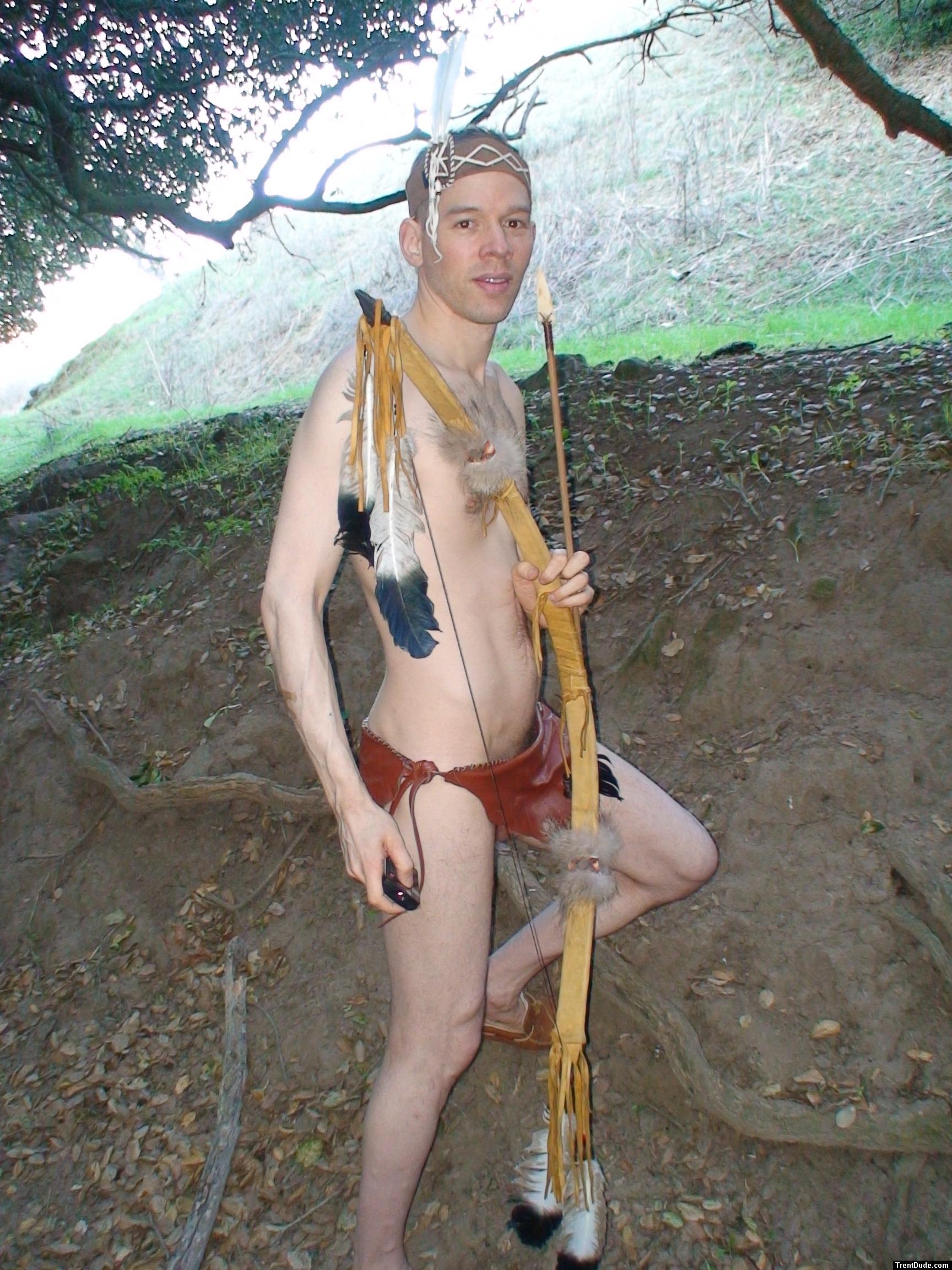 Rail thin like a bow and arrow