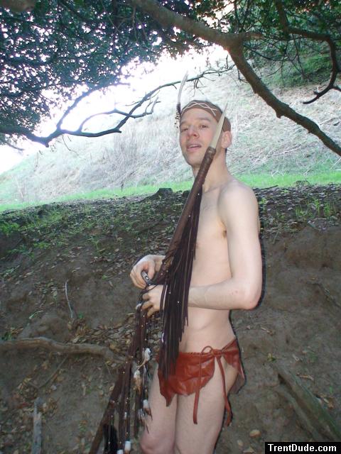 With a spear on a fertility hike