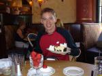 Trent strawberry - New Balance red shirt, The Cheesecake Factory Restaurant, Houston, Texas