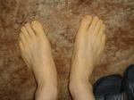Feet with long nails