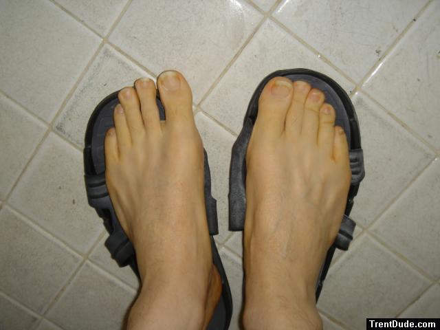 Feet with long nails