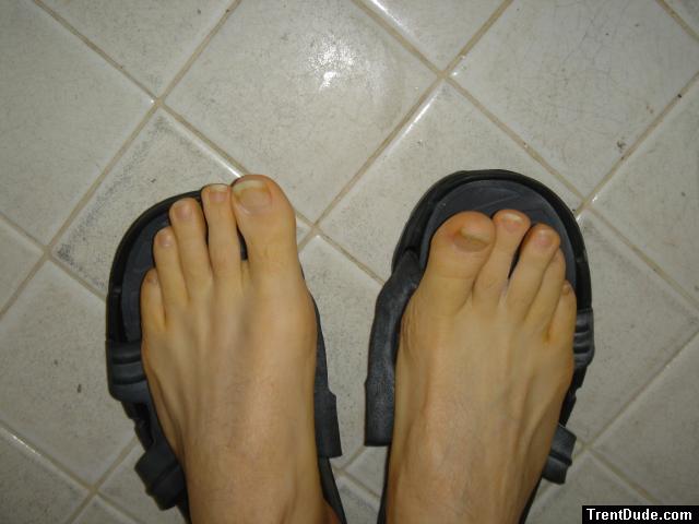 Feet with long nails