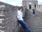 Trent resting at great wall - China!