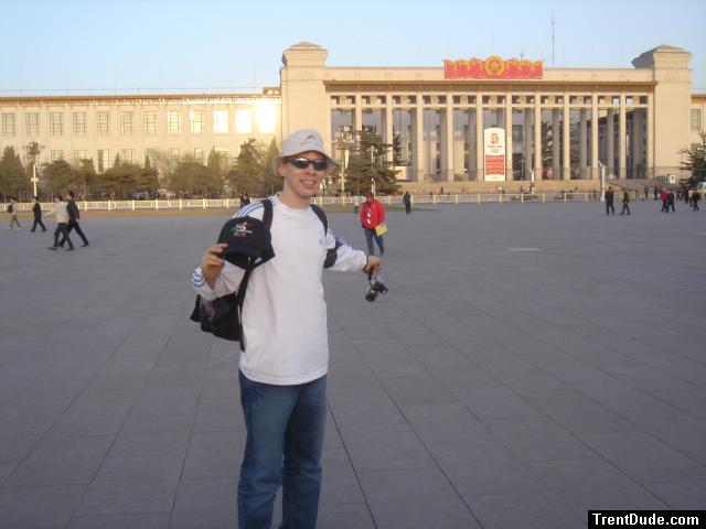 Trent at Tiananmen Square - Beijing China - Team Olympic 2008 - Visiting Chinese Communist HQ !