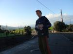 Standing in the middle of a road?
