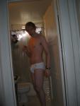 modeling Tommy Hilfiger briefs