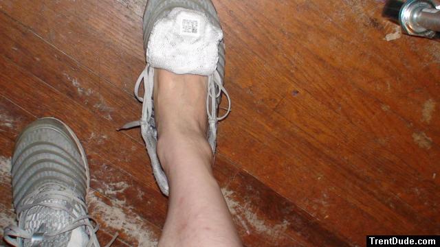 feet in Addidas climaxcool shoes