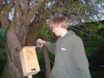 Trent putting up a owl house