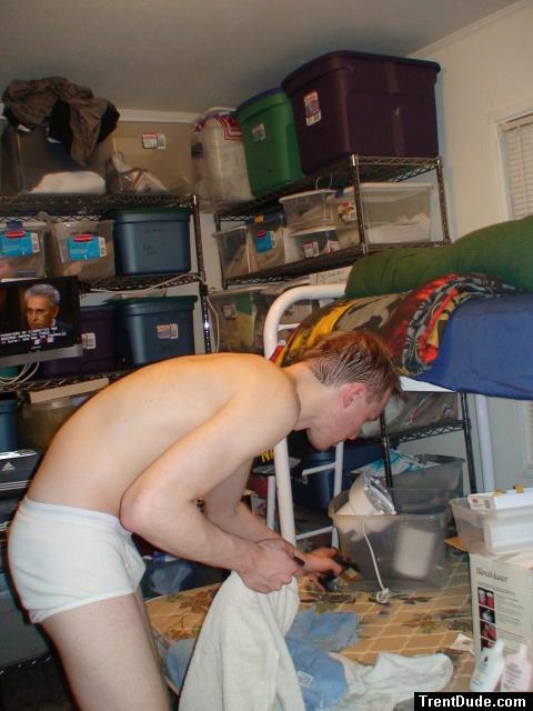 Hanes Underwear in the bedroom after a shower
