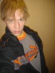 Puma t-shirt, addias pants, puma hoodie (in a dressing room)