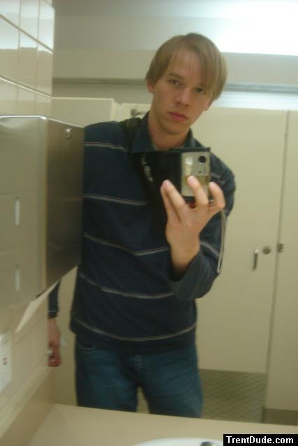 Bathroom at school, quiksilver long sleve shirt, quiksilver jeans