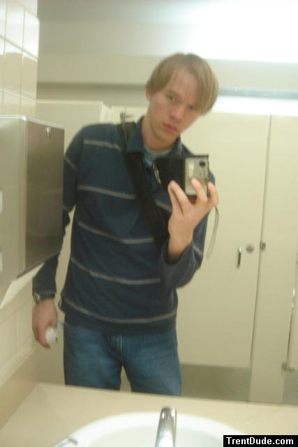 Bathroom at school, quiksilver long sleve shirt, quiksilver jeans