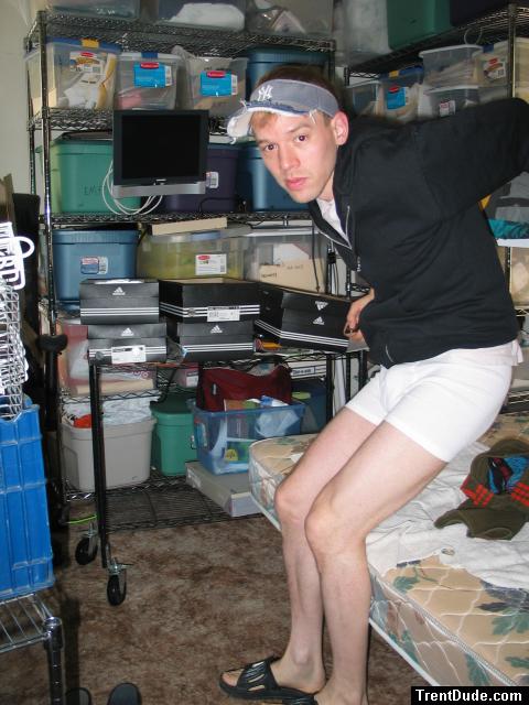 Hanes boxer brief and black sweat shirt