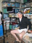 Hanes boxer brief and black sweat shirt