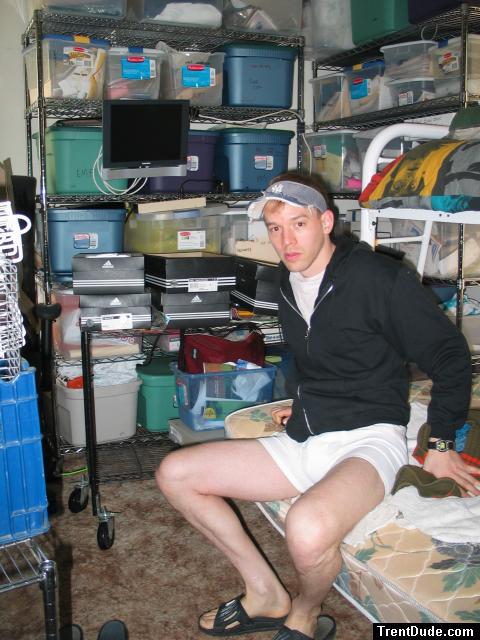 Hanes boxer brief and black sweat shirt