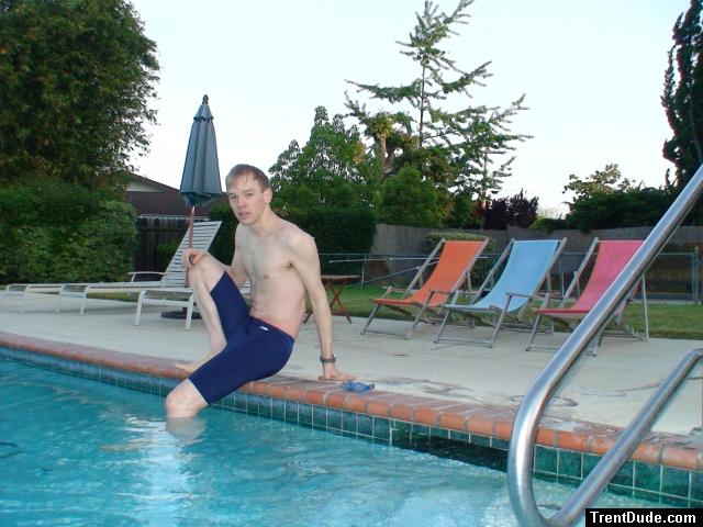 at the pool - Dolphin brand swimming jammers!