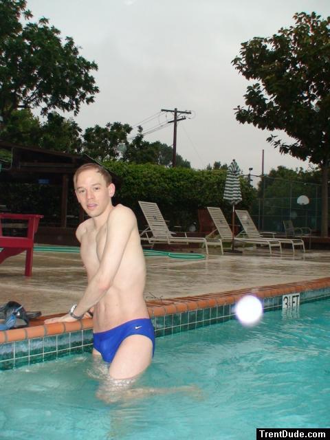 Blue Nike speedo (bulge)