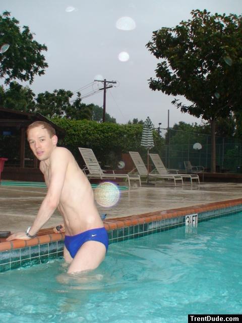 Brr, its cold (blue nike speedo)!