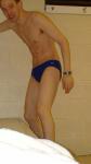 Locker room - blue Nike speedos