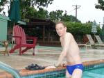 water dripping off a Blue Nike speedo (best)